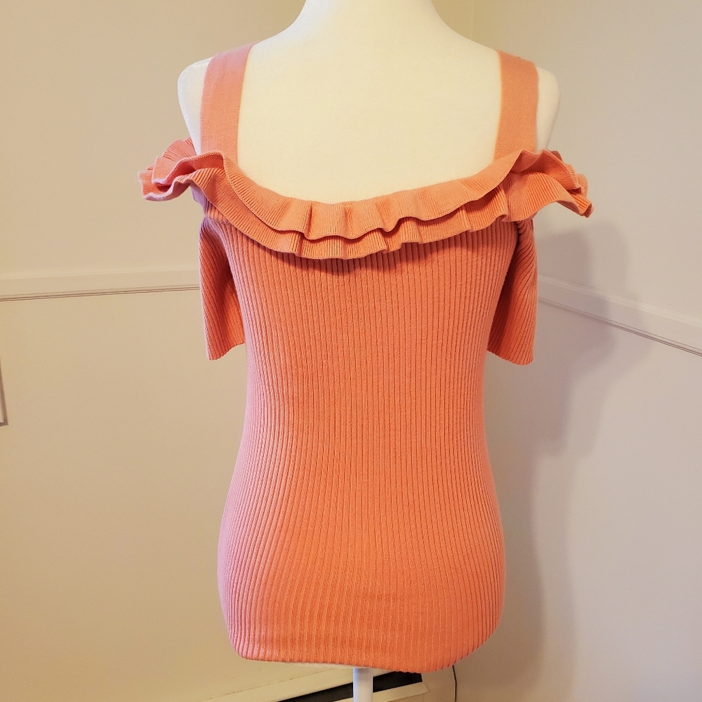 Grace Element's Ruffled Cold Shoulder Top - image 3